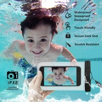 Universal Waterproof Case, Mobile Phone Pouch for Hospitals, Swimming, Hiking, Biking, Underwater Photography, Rain Fits Upto 6.5 Inch Mobiles(1PCS) 